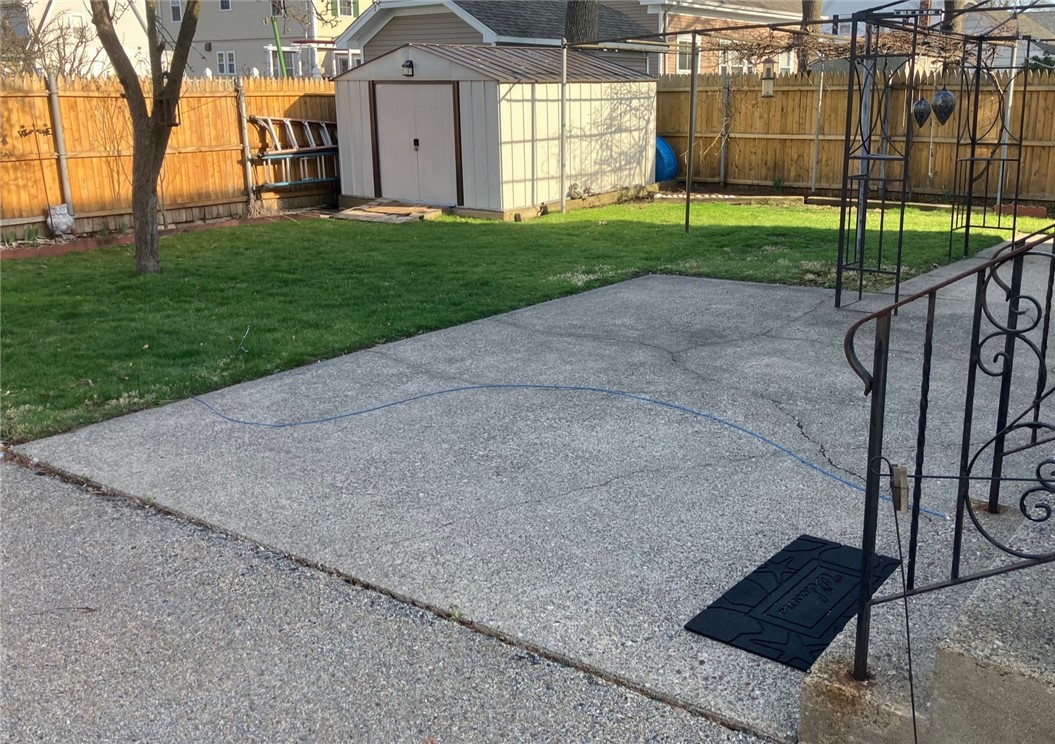 45 Perrin Avenue Pawtucket, RI 02861 - Photo 6 of 33 Yard with Patio and Shed