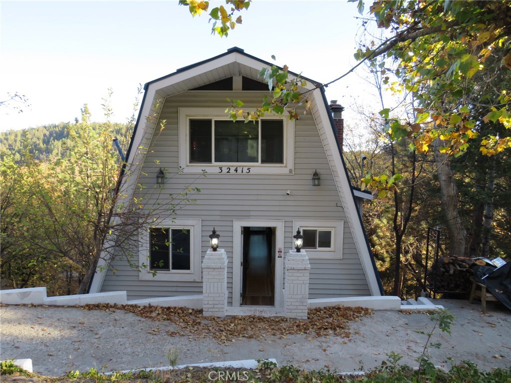 a front view of a house