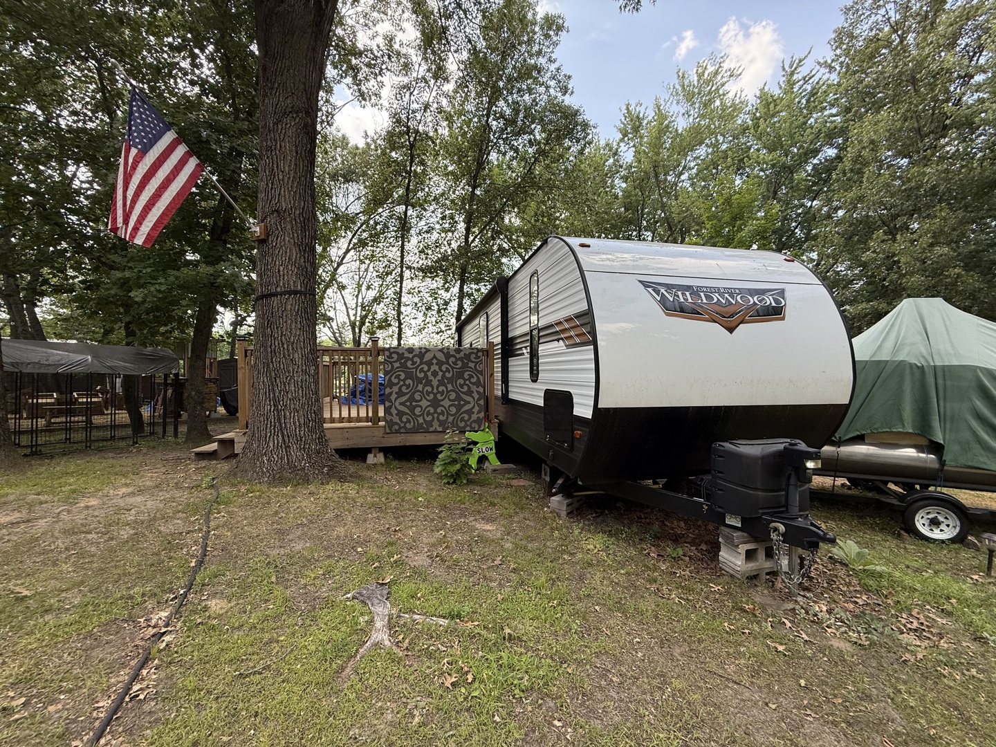5-464 Woodhaven Lakes Sublette, IL 61367 - Photo 5 of 48 a backyard of a house with yard and barbeque oven