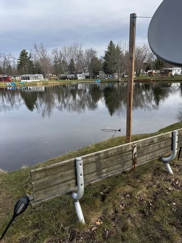 a view of a lake with houses