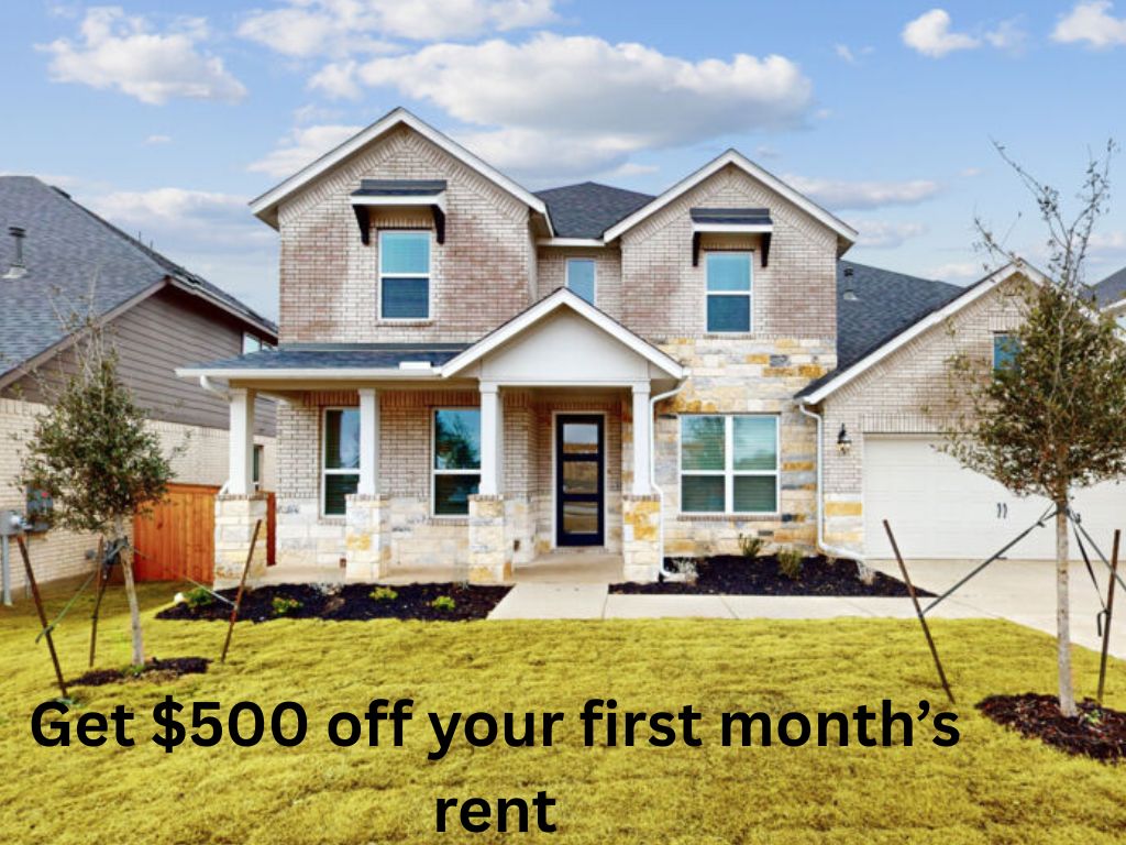 a front view of house with an outdoor space