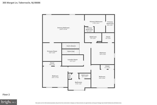 305 Margot Lane Tabernacle, NJ 08088 - Photo 67 of 69 Second Floor Plan
