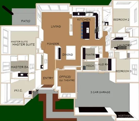 a view of open kitchen with stainless steel appliances