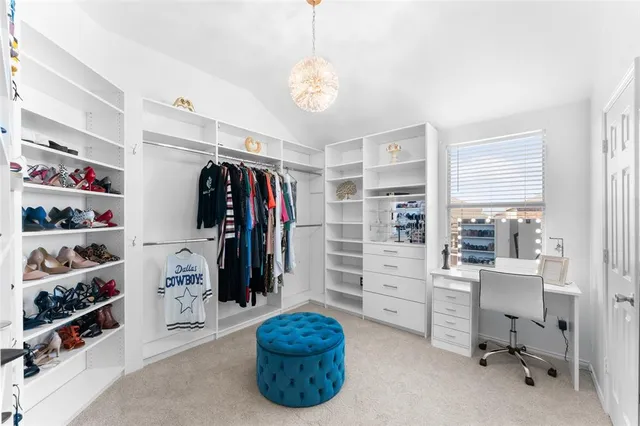 a view of a room with shelves