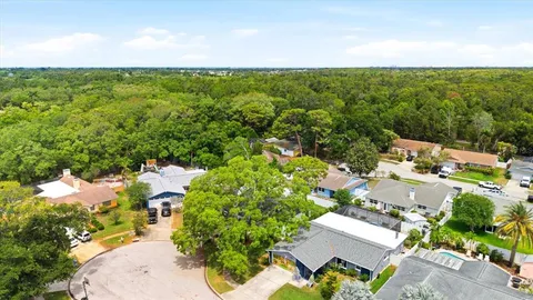 an aerial view of multiple house