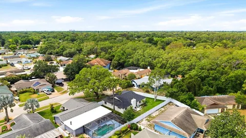 an aerial view of multiple house