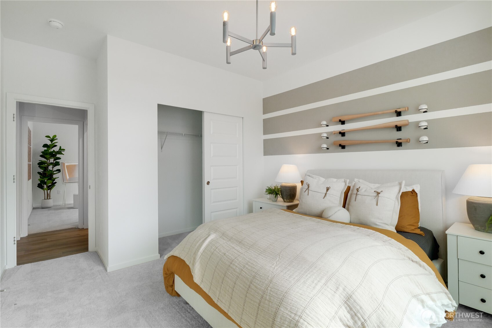 72 Moonshadow Lane Sequim, WA 98382 - Photo 21 of 27 a bedroom with a bed and ceiling fan