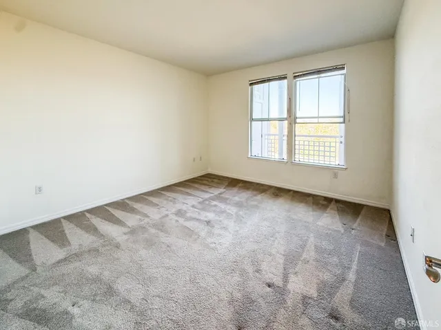 an empty room with an entryway