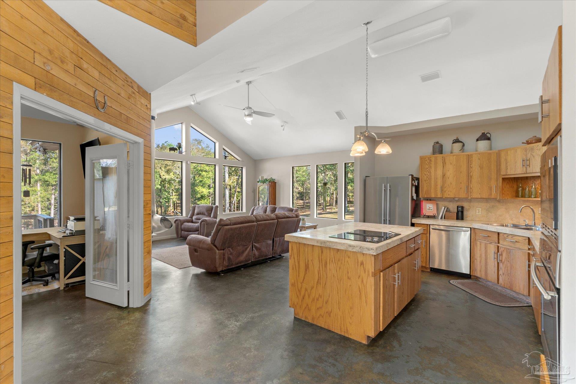 4394 Crabtree Church Road Molino, FL 32577 - Photo 27 of 70 a kitchen with stove and cabinets