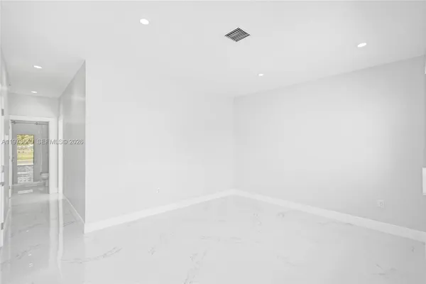 a view of a room with a empty space