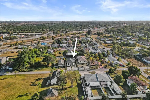 an aerial view of multiple house