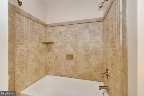 a bathroom with a shower curtain