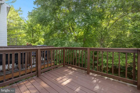 a view of a wooden deck