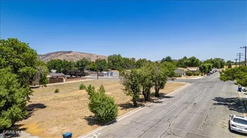 an aerial view of residential house with a garden