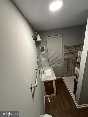 a room with furniture and air hockey table