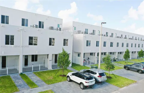 an aerial view of multiple house