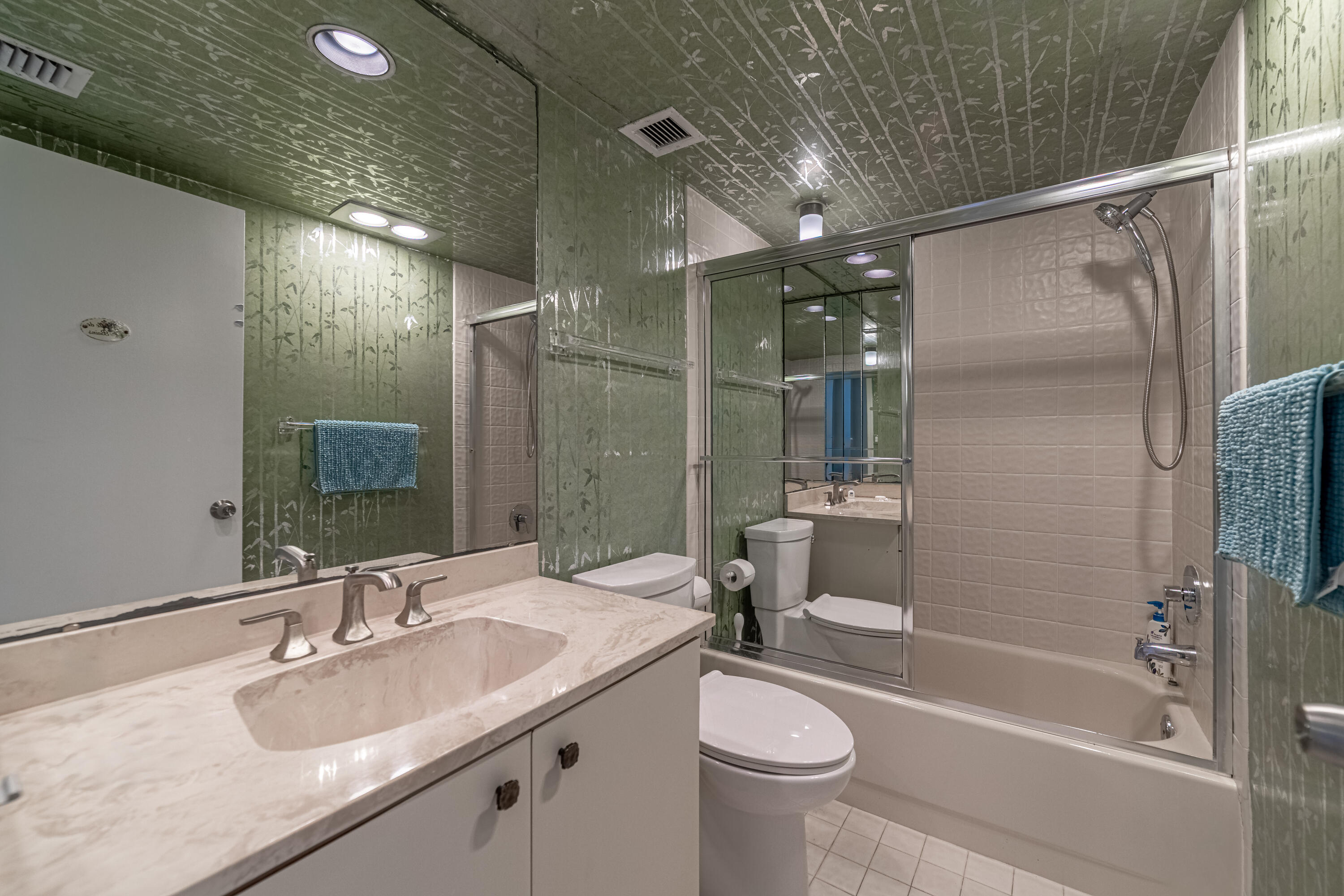 3250 South Ocean Boulevard, Unit 507N Palm Beach, FL 33480 - Photo 42 of 56 a bathroom with a sink a toilet and shower