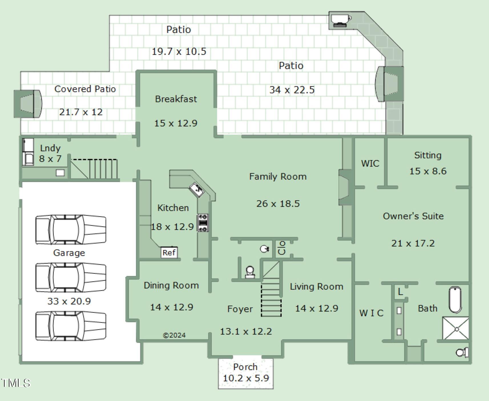 1420 Hunting Ridge Road Raleigh, NC 27615 - Photo 50 of 51 Floorplan-1st-1420 Hunting Ridge Road (C