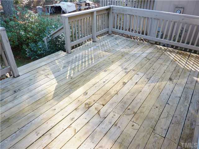 824 Green Ridge Drive Raleigh, NC 27609 - Photo 14 of 17 a view of wooden deck