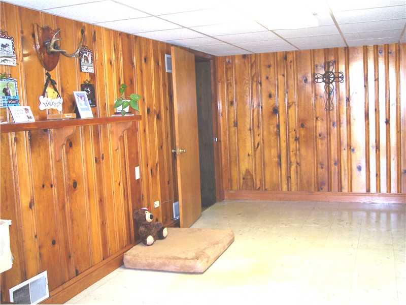 146 Jacks Run Road Pittsburgh, PA 15214 - Photo 9 of 14 Den/Family/Great Room. Downstairs den paneled with real knotty pine, with exit to side lot.