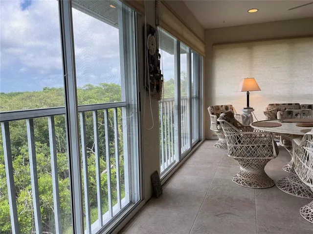a dining room with furniture
