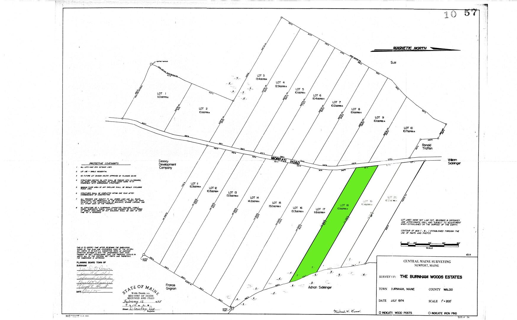 43 Morgan Road Burnham, ME 04922 - Photo 5 of 7 Survey - Lot 18 (Large)