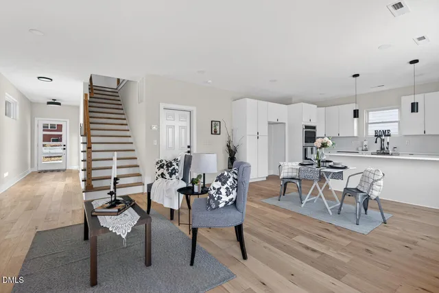 an aerial view of multiple house