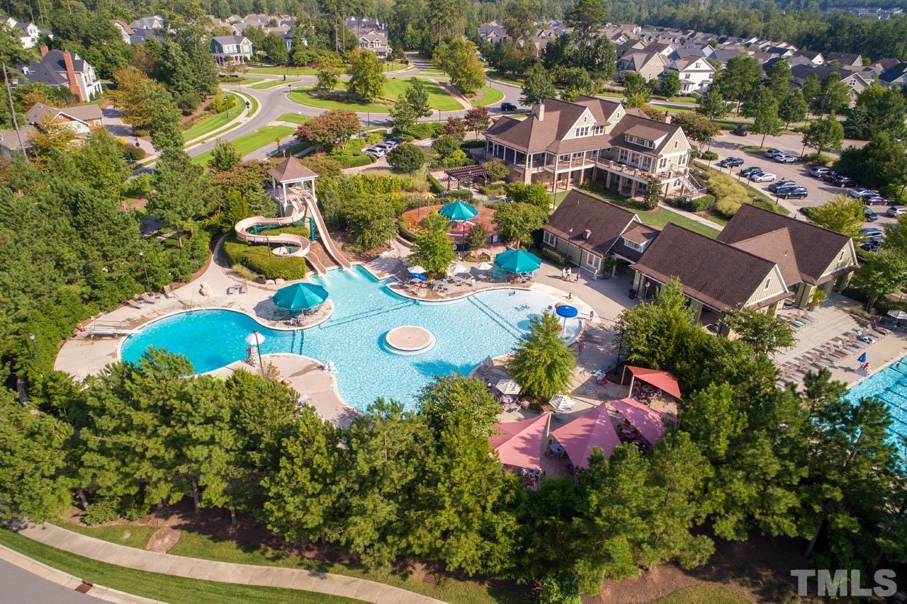 394 Cliffdale Road Chapel Hill, NC 27516 - Photo 56 of 66 an aerial view of residential house with outdoor space and swimming pool