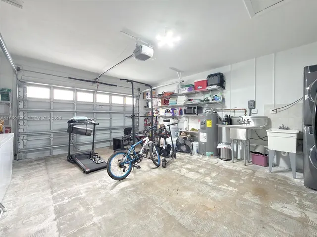 a storage room with washer and dryer