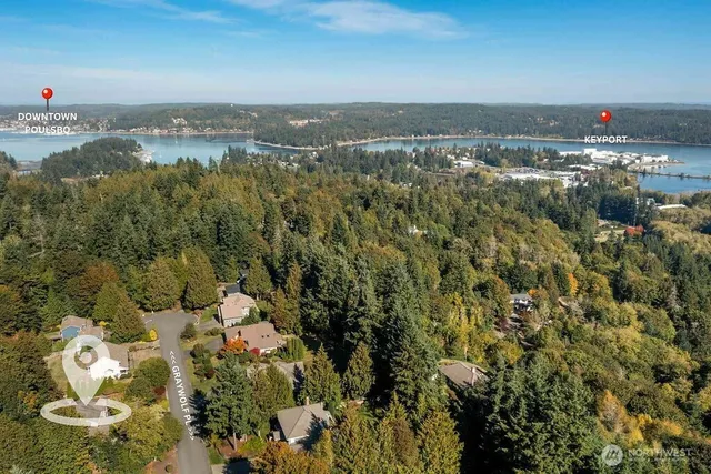 an aerial view of multiple house
