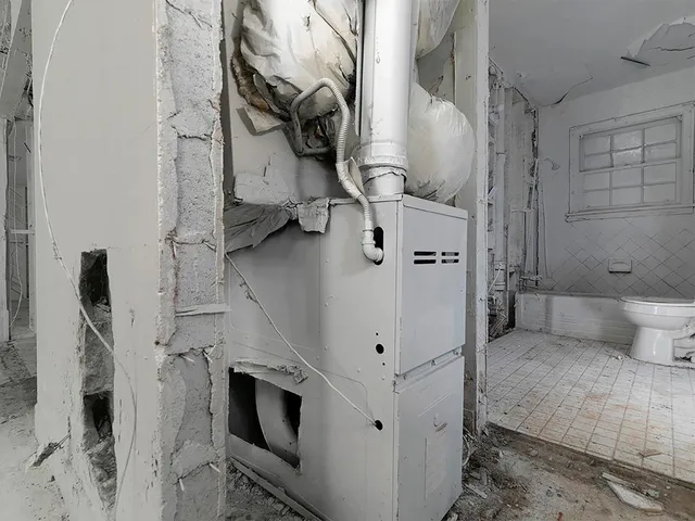 a view of a yard with a tree