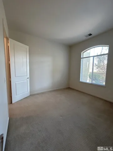 an empty room with a workbench