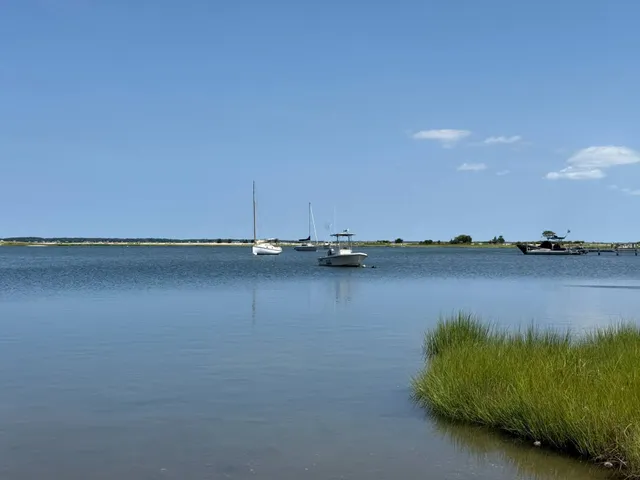 a view of a lake with outdoor space
