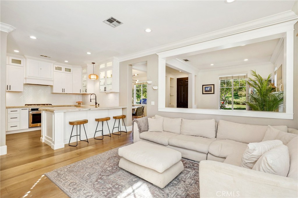 217 Sklar Street Ladera Ranch, CA 92694 - Photo 6 of 59 a living room with stainless steel appliances kitchen island granite countertop furniture and a couch