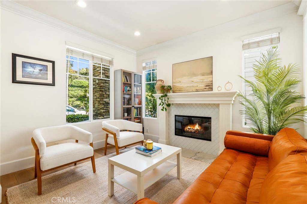 217 Sklar Street Ladera Ranch, CA 92694 - Photo 10 of 59 a living room with furniture fireplace and a large window