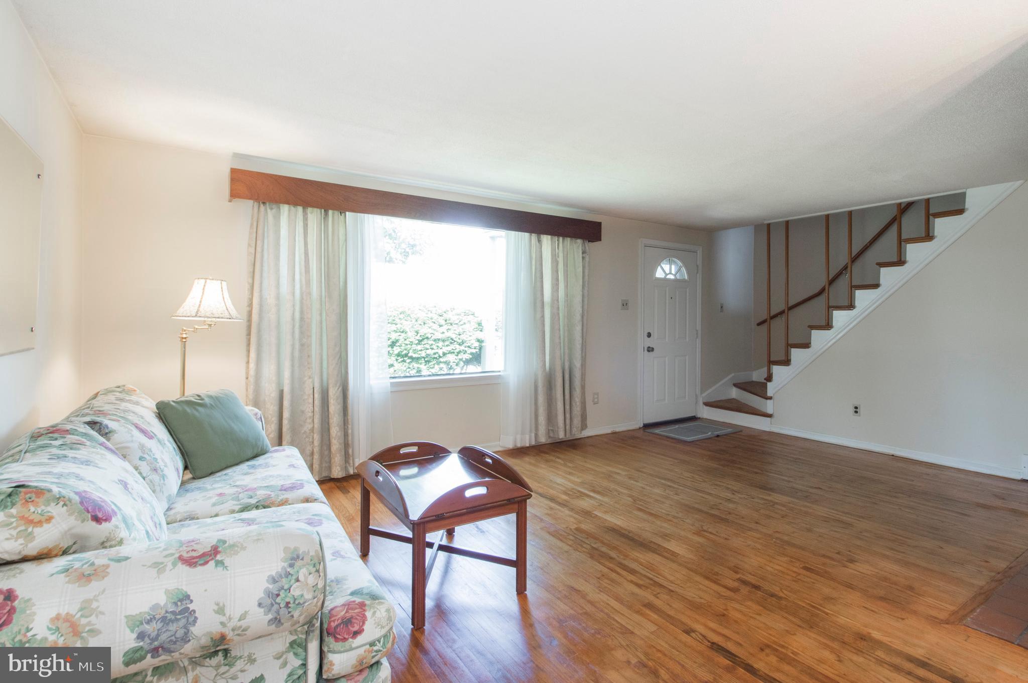 Living room with hardwood floors