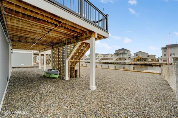 a view of balcony with seating space