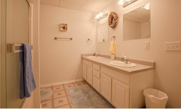 1038 Bowstring Road Monument, CO 80132 - Photo 18 of 25 a bathroom with a sink a mirror and a shower