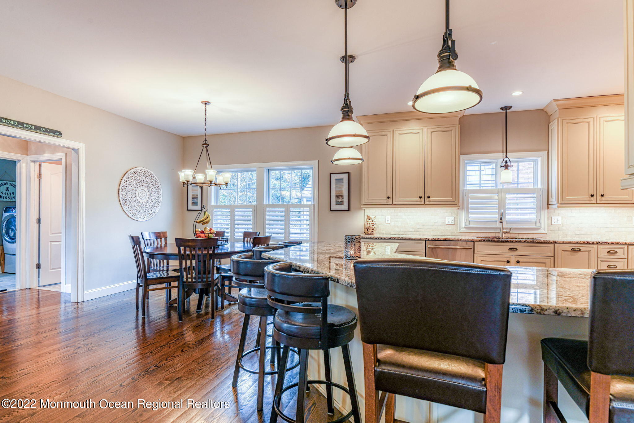 346 South Boulevard Spring Lake, NJ 07762 - Photo 15 of 56 a view of a dining room with furniture window and wooden floor