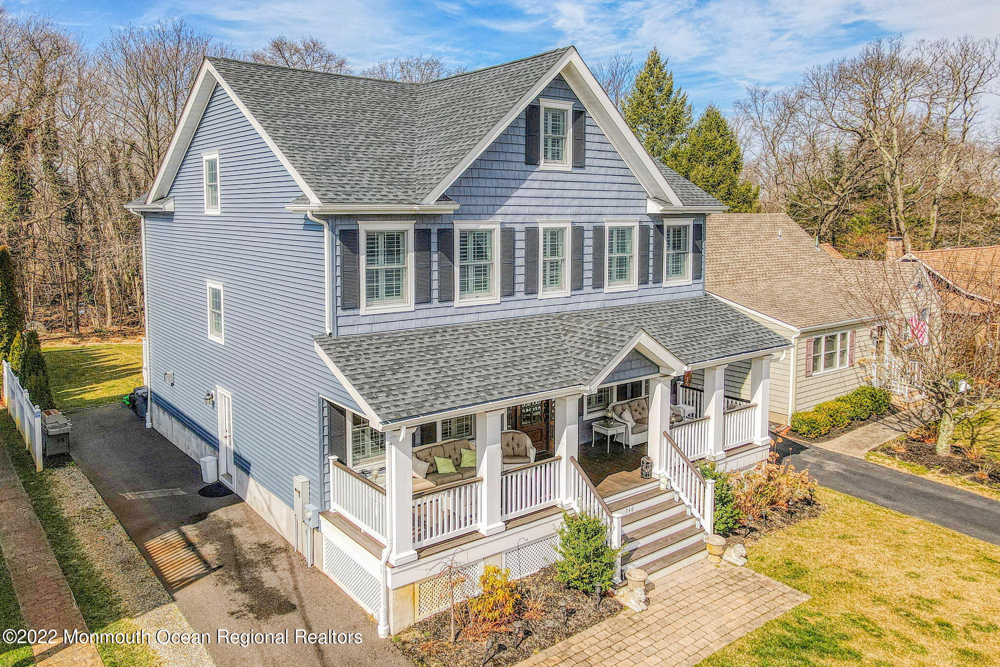 346 South Boulevard Spring Lake, NJ 07762 - Photo 2 of 56 a aerial view of a house with a yard