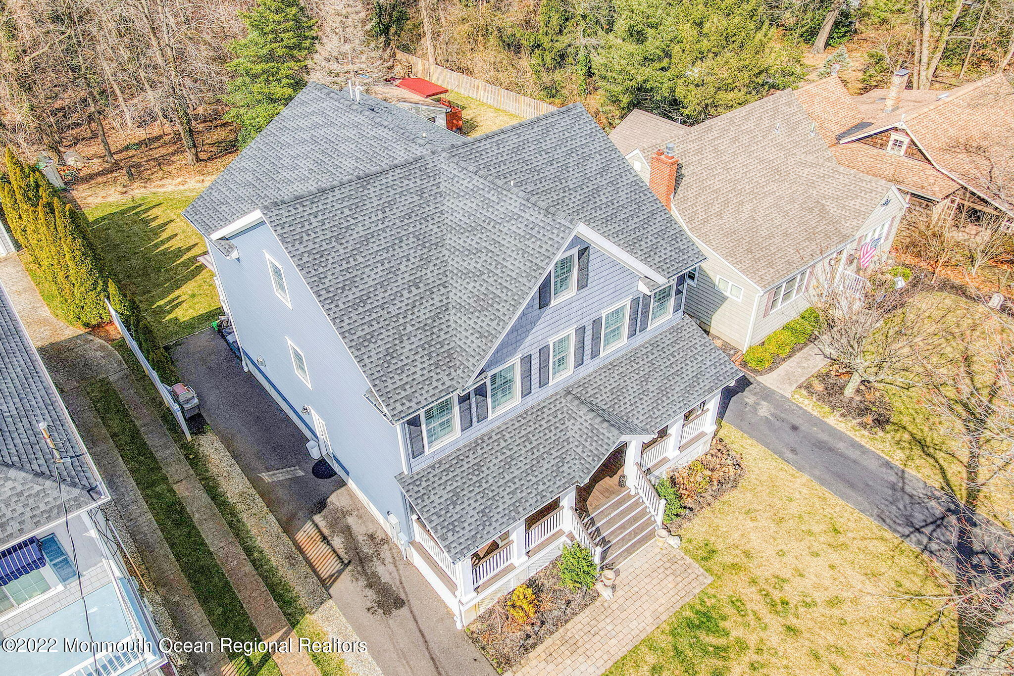 346 South Boulevard Spring Lake, NJ 07762 - Photo 3 of 56 a aerial view of a house with swimming pool
