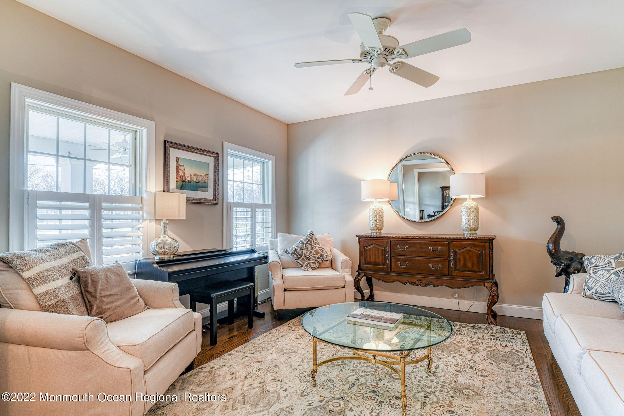 346 South Boulevard Spring Lake, NJ 07762 - Photo 8 of 56 a living room with furniture a fireplace and a table