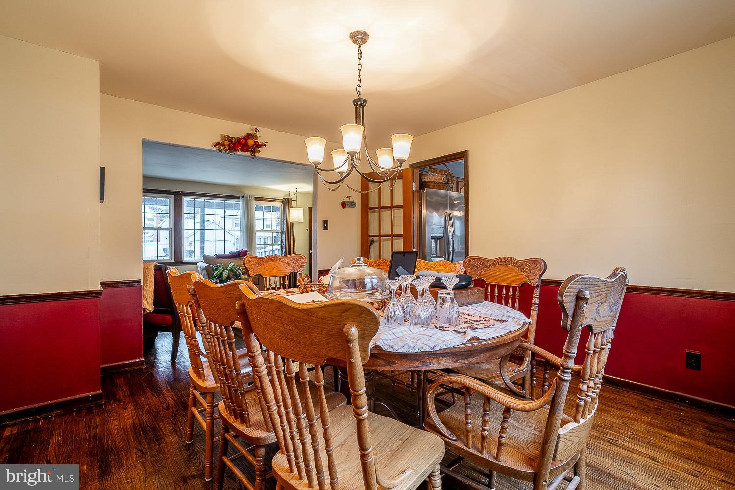 421 Hampton Lane Somerdale, NJ 08083 - Photo 7 of 35 a view of a dining room with furniture and chandelier
