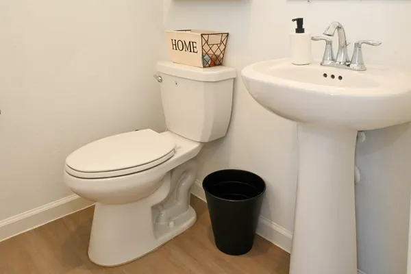 a bathroom with a sink and a toilet