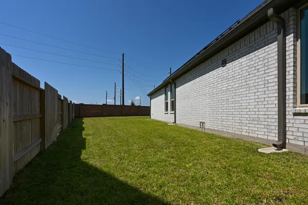 a backyard of a house