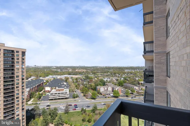 a view of a city from a terrace