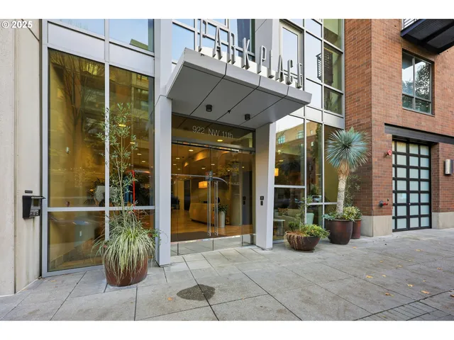 a view of a building with a outdoor space