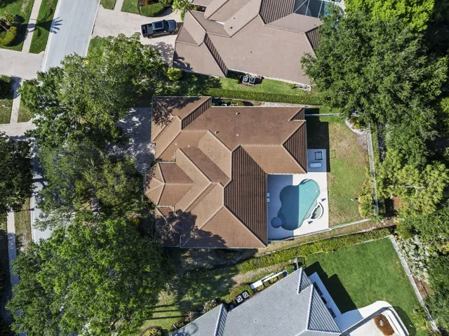 an aerial view of multiple house