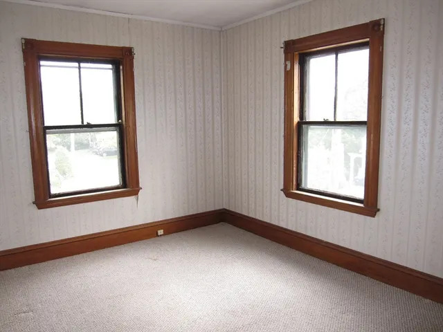 an empty room with a window