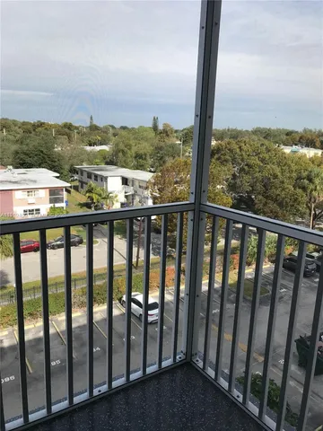 a view of city from balcony